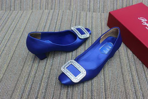 RV Shallow mouth Block heel Shoes Women--030